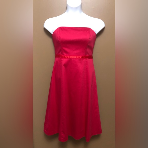 Dark Pink Lined Dress - Picture 2 of 12